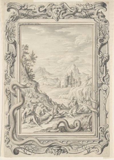 Étude pour Serpents envoyés pour détruire les pécheurs, Planche 360, Physica Sacra - Johann Melchior Füssli