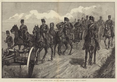 La revue des volontaires du lundi de Pâques, la Honourable Artillery Company en marche vers Brighton - Johann Nepomuk Schonberg