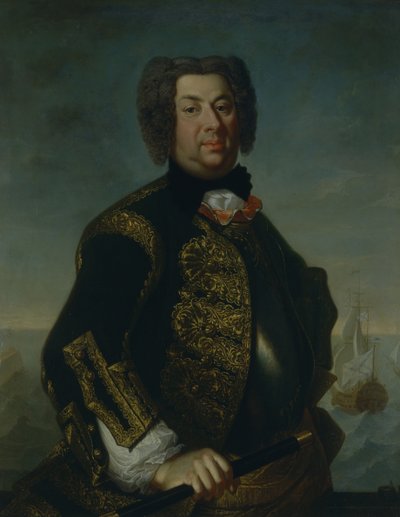 Portrait du contre-amiral Vassili Afanassievitch Dmitriev-Mamonov, 1735 - Johann Paul Luedden