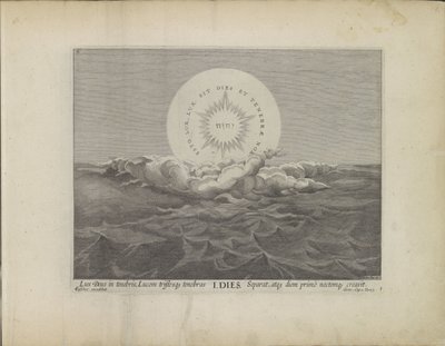 Premier jour de la création : séparation de la lumière et des ténèbres - Johann Sadeler (I)