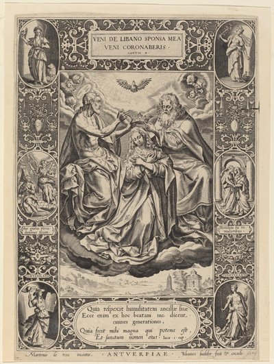 Le Couronnement de la Vierge, 1576 - Johann Sadeler I