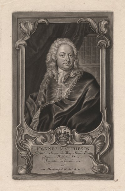 Johann Mattheson, gravé par Johann Jakob Haid (1704-67), vers 1744 (mezzotinte) - Johann Salomon Wahl
