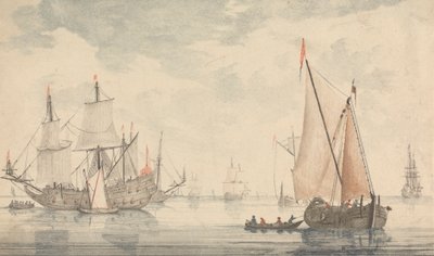 Châteaux, ruines et paysages marins - Six gravures en couleur - Johann Teyler