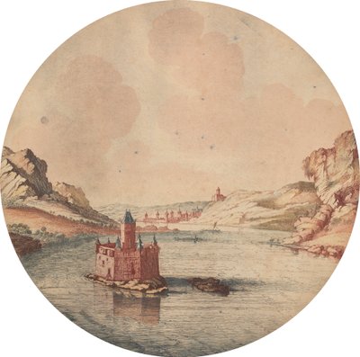 Châteaux, ruines et paysages marins - Six gravures en couleur - Johann Teyler