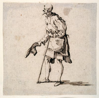 Homme de campagne debout et ôtant son chapeau - Johann Wilhelm Baur