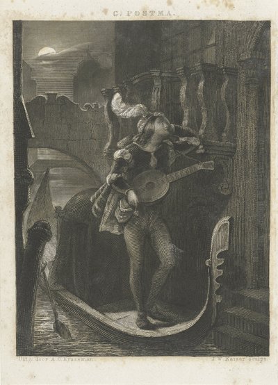 Gondole au clair de lune - Johann Wilhelm Kaiser (I)