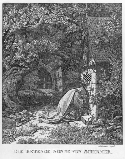 La religieuse en prière - Johann Wilhelm Schirmer