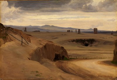 Vue de la campagne romaine - Johann Wilhelm Schirmer