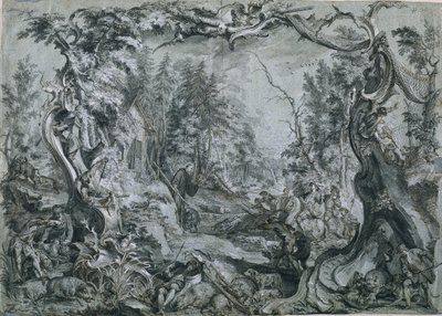 Saint Deicolus et le sanglier - Johann Wolfgang Baumgartner