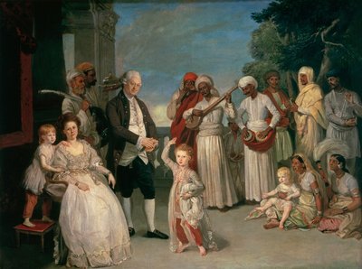 Sir Elijah et Lady Impey et leurs trois enfants - Johan Joseph Zoffany