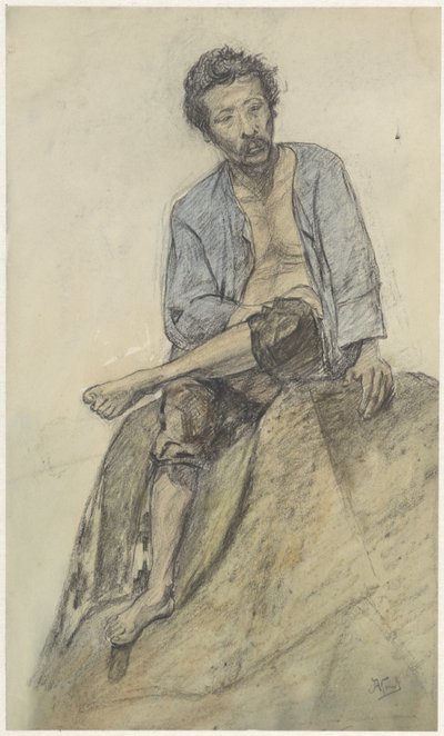 Homme assis - Johannes Abraham Mondt