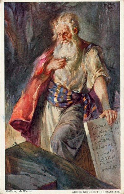 Moïse réprimande les Israélites - Johannes Adolf Tillack