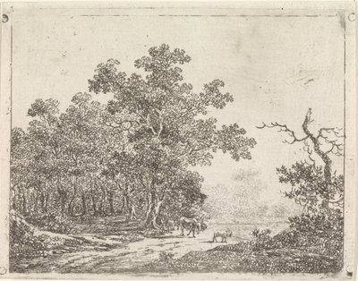 Paysage avec chêne et bétail - Johannes Christiaan Janson