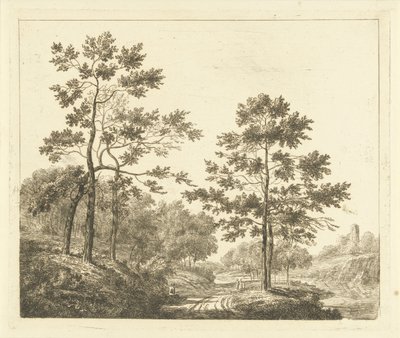 Sentier forestier dans un paysage vallonné - Johannes Franciscus Christ