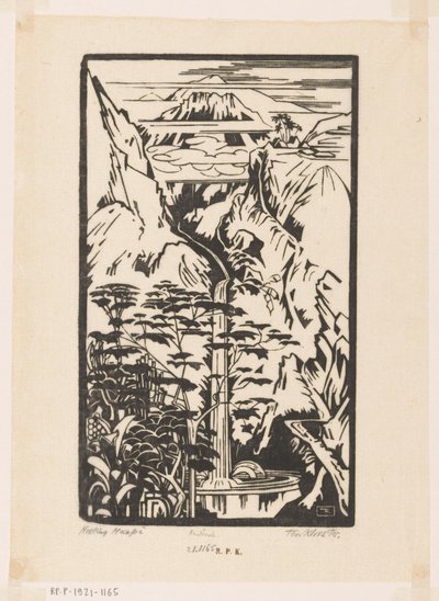 Pente du Merapi - Johannes Frederik Engelbert ten Klooster (signed by artist)