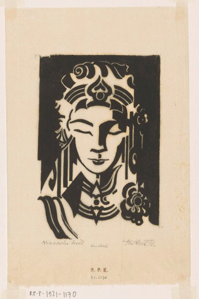 Mariée niassienne - Johannes Frederik Engelbert ten Klooster (signed by artist)