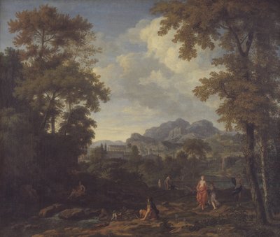 Paysage classique avec Diane (?) et ses nymphes - Johannes Glauber