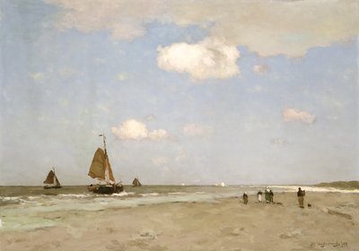 Scène de plage, 1887 - Johannes Hendrik Weissenbruch
