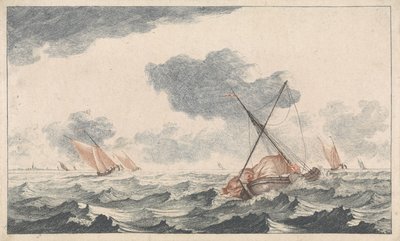 Affalage de la voile - Johannes Jacobsz van den Aveele (attributed to)