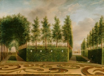 Un jardin formel, 1766 - Johannes Janson