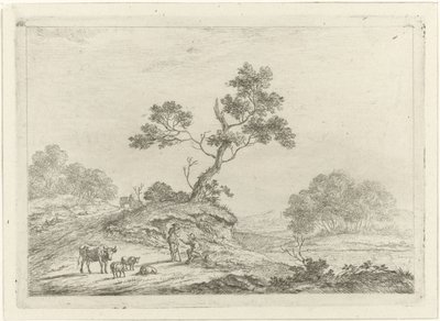 Paysage avec bergers en conversation - Johannes Janson