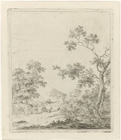 Paysage avec pêcheur - Johannes Janson