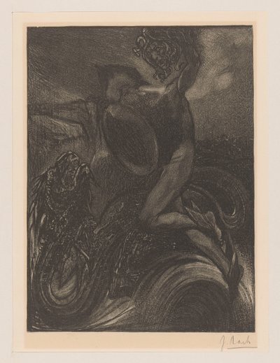 Persée et le monstre marin - Johannes Josephus Aarts (signed by artist)