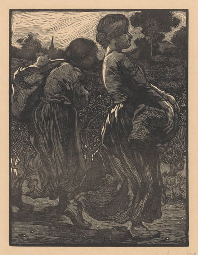 Deux ouvrières agricoles - Johannes Josephus Aarts (signed by artist)