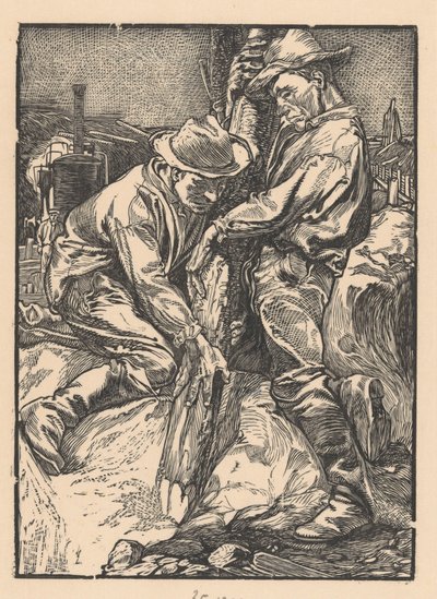 Travailleurs de la construction en train de piloter - Johannes Josephus Aarts
