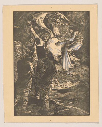Macbeth et Banquo rencontrent les trois sorcières - Johannes Josephus Aarts