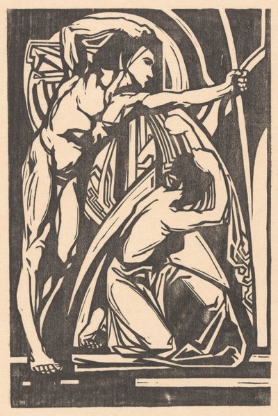 Homme debout et femme agenouillée - Johannes Josephus Aarts