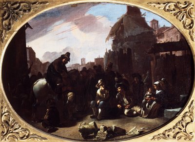 Bambocciata, arracheur de dents sur la Piazza Navona - Johannes Lingelbach