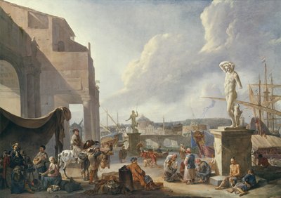Port italien - Johannes Lingelbach