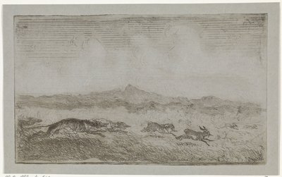 Chasse au lièvre - Johannes Tavenraat
