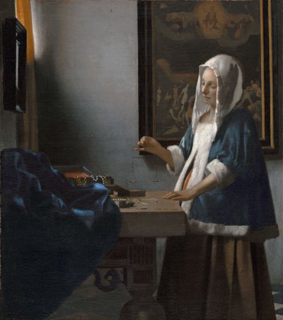 Femme tenant une balance - Johannes Vermeer