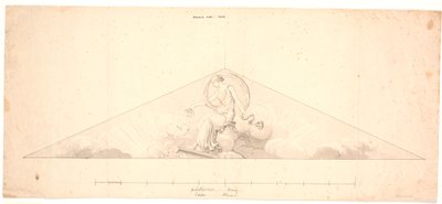 Aurore. Esquisse pour le fronton du palais Harsdorff, Kgs. Nytorv - Johannes Wiedewelt