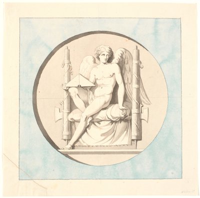 Le Génie de la Justice. Dessin pour le relief en marbre sur la Colonne de la Liberté - Johannes Wiedewelt