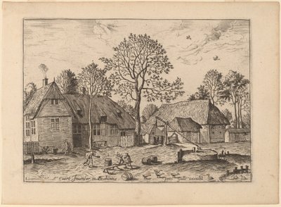 Fermes avec puits - Johannes and Lucas van Doetechum after Master of the Small Landscapes