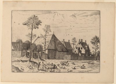 Abri avec Cottage - Johannes and Lucas van Doetechum after Master of the Small Landscapes