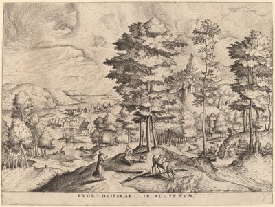 Fuga Deiparae in Aegyptum (La fuite en Égypte) - Johannes and Lucas van Doetechum after Pieter Bruegel the Elder