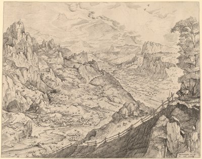 Grand paysage alpin - Johannes and Lucas van Doetechum after Pieter Bruegel the Elder