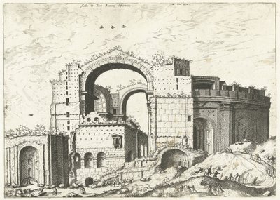 Vue de la basilique Saint-Pierre à Rome - Johannes of Lucas van Doetechum (attributed to)