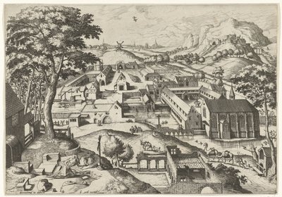 Landschap met de heilige Hieronymus - Johannes of Lucas van Doetechum