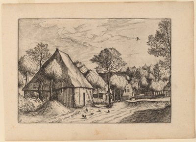Cour de ferme avec puits - Johannes van Doetechum, the Elder and Lucas
