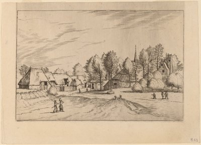 Village de Campagne avec Clocher - Johannes van Doetechum, the Elder and Lucas
