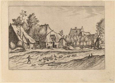 Fermes dans un Village - Johannes van Doetechum, the Elder and Lucas