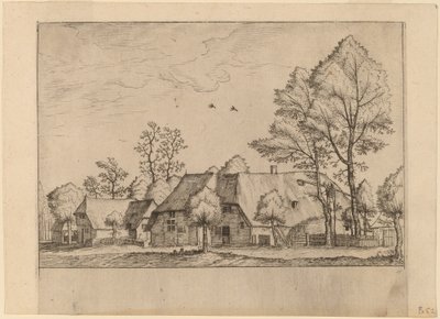 Grande ferme avec puits - Johannes van Doetechum, the Elder and Lucas