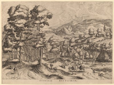 Nundinae Rusticorum (Marché rustique) - Johannes van Doetechum the Elder and Lucas
