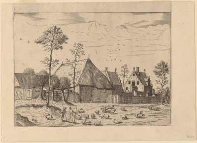 Cabane avec cottage - Johannes van Doetechum, the Elder and Lucas