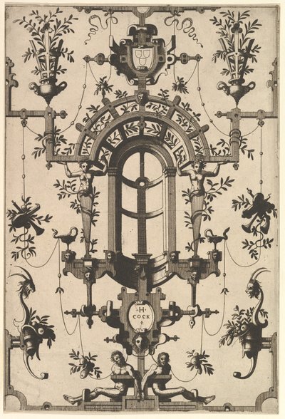 Grotesque moderne avec ornement, 1554 - Johannes van Doetecum I